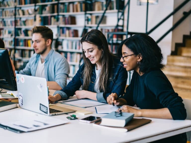 Students in the study room